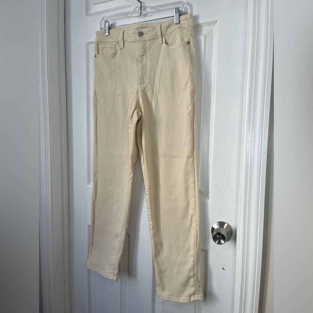 Athleta Flex High Rise straight Leg Ankle Jean in bone size 10 - Picture 8 of 9